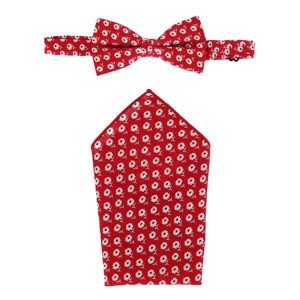 CTM Men's Cotton Petite Flowers Bow Tie and Hanky Set - 1 of 4