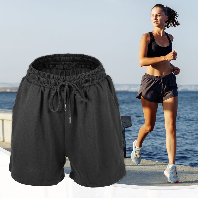 Unique Bargains Women's Flowy Running Shorts Casual High Waisted Workout Shorts 1Pc, 2 of 7