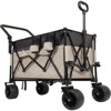 BEAFUP Folding Wagon,Portable Large Capacity Collapsible with Adjustable Handles,All-Terrain 360° Wheels for Camping,Beach,Shopping - 2 of 4