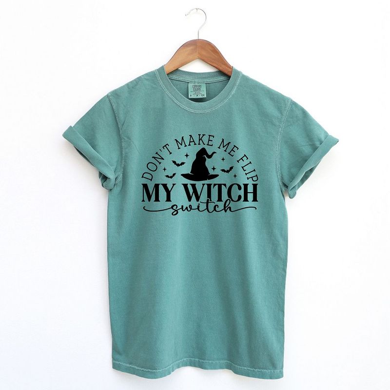 Simply Sage Market Women's Witch Switch Short Sleeve Garment Dyed Tee, 1 of 4