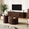 Bella Depot Wooden TV Stand & Coffee Table Set with Fluted Sliding Doors for TVs up to 75" - 2 of 4