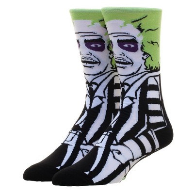 Beetlejuice Animigos 360 Men's Character Crew Socks
