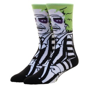 Beetlejuice Animigos 360 Men's Character Crew Socks - 1 of 2