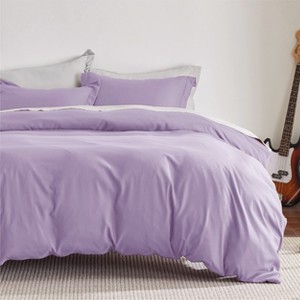3 pieces Duvet Cover Soft Double Brushed Bedding Set for Kids & Adults Zipper Closure - 1 of 4