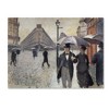 Trademark Fine Art -Gustave Caillebotte 'Rainy Day in Paris' Canvas Art - 2 of 3