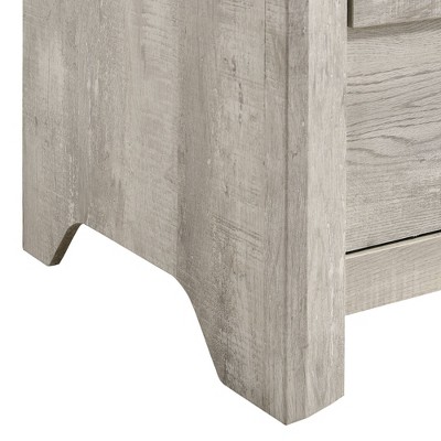 Keely Ash White Chevron Panel 5-Piece Bedroom Set