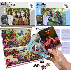 QUOKKA 60 Pieces Dementia Puzzles for Elderly - 3SET Large Piece Puzzles for Seniors - 9 Memory Flashcards with Facts - 1 of 4