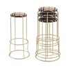 Kings Brand Furniture 4-Pack Stack Stools, Upholstered w/Metal Legs Backless Stackable  Bar and Counter Height Stool, Dining Room Kitchen Chairs - 2 of 4
