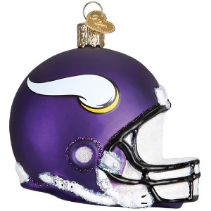Old World Christmas Blown Glass Ornament for Christmas Tree, Minnesota Vikings Helmet - 1 of 3