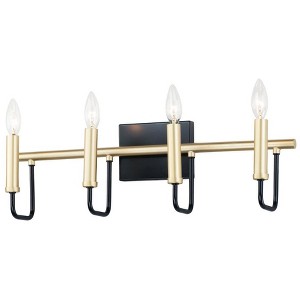 Maxim Lighting Sullivan 4 - Light Vanity in  Black/Gold - 1 of 4
