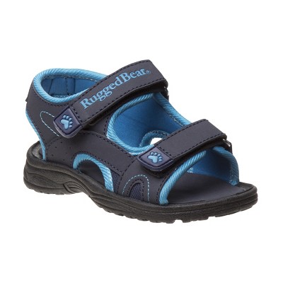 Rugged Bear Boys Mighty Dinosaur Hook And Loop Closed Toe Sport Sandals.  (toddler/little Kids). - Navy/red, 5 : Target