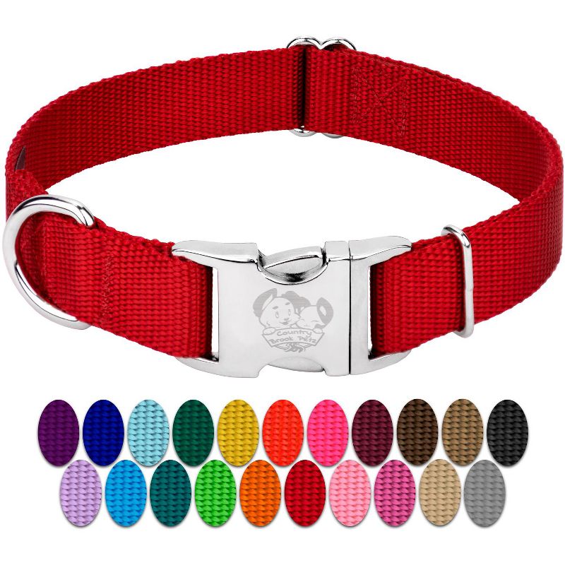 Country Brook Petz Premium Nylon Dog Collar with Metal Buckle for Small Medium Large Breeds - Vibrant 30+ Color Selection, 5 of 10