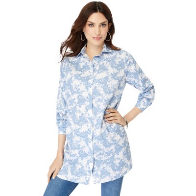 Roaman's Women's Plus Size Kate Tunic Big Shirt