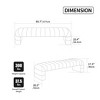 Evita Modern Upholstered Armless Bed Bench, Chenille Ottoman Foot Stool for Living Room and Bedroom - 2 of 4