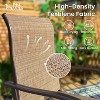 Simple Trending 4, Bar Height Patio Chair, High Top Patio Chairs, Supports 300 lbs (Brown Fabric) - 4 of 4