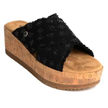 Minnetonka Women's Posey Cork Wedge Sandals