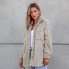 Women's Plush Faux Fur Teddy Coat Taupe Cozy Jacket - Cupshe - 3 of 4