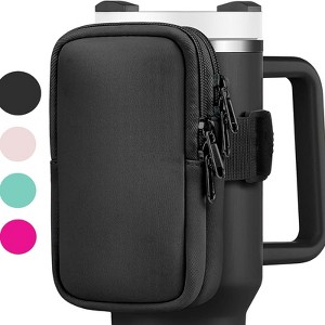BABYYER Water Bottle Pouch for Stanley Quencher Adventure 40oz - Stanley IceFlow 30oz - Gym Tumbler Accessories for Women for All Phones - 1 of 4