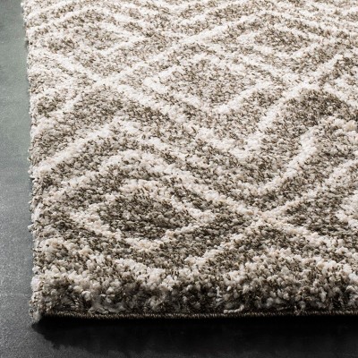 Hudson 5' x 5' Square Gray Shag Rug