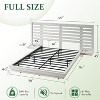 Farmhouse Floating Bed Frame with Extended Grille Headboard - 2 of 4