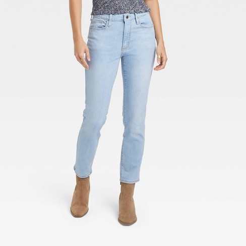 Women's Light Wash Straight Jeans