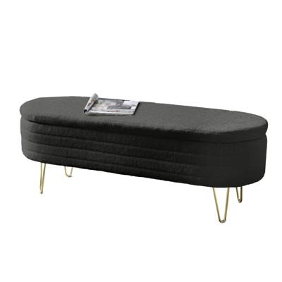 Bedroom Storage Bench Bed Ottoman Bench with Storage Space Home Sofa Bench with Support Legs End of Bed Bench Ottoman Storage Bench