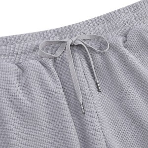 Women's Bermuda Shorts with Zipper Pockets Casual Summer Drawstring Jersey Shorts Elastic Waist Comfy Waffle Shorts - 1 of 4