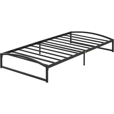 Heavy Duty Metal Platform Beds, Low Bed Frame with Sturdy Steal Slats, No Box Spring Needed, Noise-Free, Easy Assembly - Black