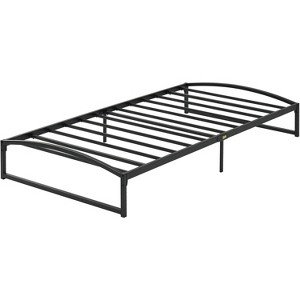 Heavy Duty Metal Platform Beds, Low Bed Frame with Sturdy Steal Slats, No Box Spring Needed, Noise-Free, Easy Assembly - Black - 1 of 4