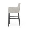Upholstered Bar Stool Counter Stool Dining Chair Pub Stool, Light Gray-Merax - 4 of 4