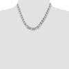 Black Bow Jewelry Men's 7mm, Sterling Silver, Solid Anchor Chain Necklace - 2 of 4