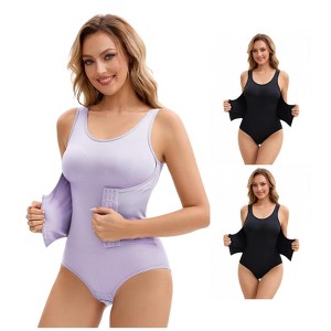 INSPIRE CHIC Women's 3 Rows Waist Cincher Butt Tummy Control Full Shapewear Body Shaper 3 Packs - 1 of 4