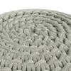 WyndenHall Cora Round Knitted PET Polyester Pouf Light Gray - image 4 of 4