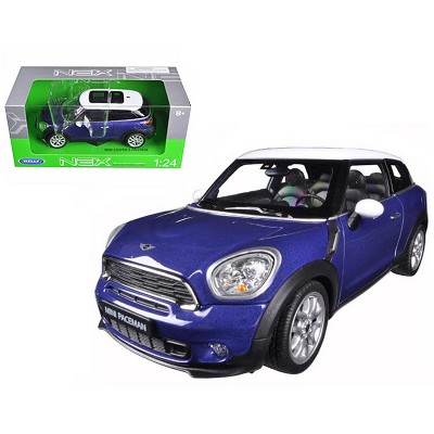 blue mini cooper toy car