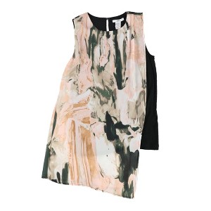 bar III Womens Watercolor Tank Top - 1 of 2
