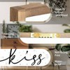 Set of 3 Framed Kiss Me Sign 11x14 Inch Living Room Wall Decor Farmhouse Rustic Wood Signs Brown Color Home Art - 4 of 4