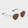 Women's Round Metal Sunglasses - A New Day™ Gold - 2 of 2