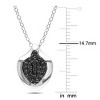 EVERLY JEWELRY | Sterling Silver 1/4ct TW Black Diamond Pendant with Chain with Black Rhodium Plated - 18 in - 3 of 3