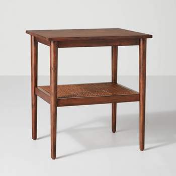 Wood & Cane Accent Side Table - Brown - Hearth & Hand™ with Magnolia
