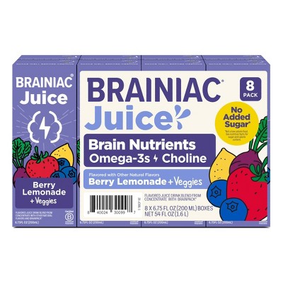 Brainiac Kids Berry Lemonade Juice Drink 8 pk/6.75 fl oz Boxes