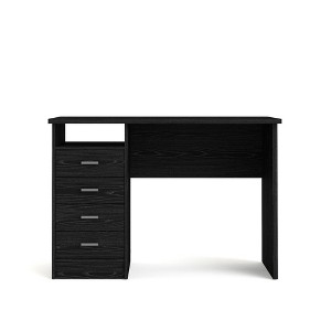 Tvilum,Desk with 4 Drawers Black Woodgrain - 1 of 4