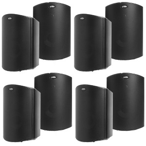 Polk Audio Atrium6 All Weather Outdoor Loudspeakers - 8 Pack (Black) - 1 of 4