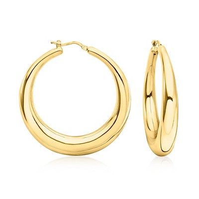 Ross-Simons Italian 18kt Gold Over Sterling Hoop Earrings
