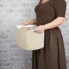 Aoibox Woven Cotton Rope Storage Basket Rectangle Organizer Soft Decorative Bin for Shelves Clothes Toys 3 Pack Oatmeal - 2 of 4