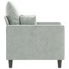 vidaXL Sofa Chair Light Gray 23.6 in. Velvet - 4 of 4