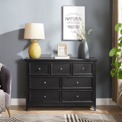 ALEXOUN 7 Drawers Dresser,Farmhouse Dresser Organizer Chest of Drawers Organizers and Storage Clothes Storage Drawers for Living Room,Bedroom