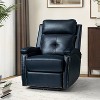 Hermann Contemporary Genuine Leather Power Recliner With Special Shaped Arms for Living Room and Bedroom  | ARTFUL LIVING DESIGN - 2 of 4