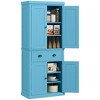 NicBex Storage Buffet Cabinet 72" Freestanding Kitchen Pantry Floor Sideboard Cabinet with 4 Doors, Drawer and 3 Adjustable Shelves - 4 of 4