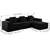 L-shaped corduroy modular sofa with free combination and boneless - 4 of 4