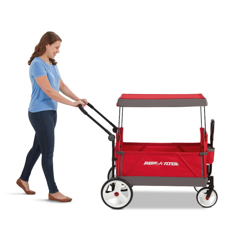 Radio Flyer Convertible Stroller Wagon with Canopy, 6 of 26